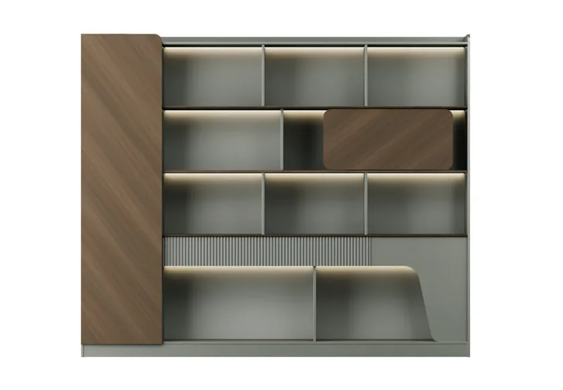 Executive Desk - Colorful Wood Grain