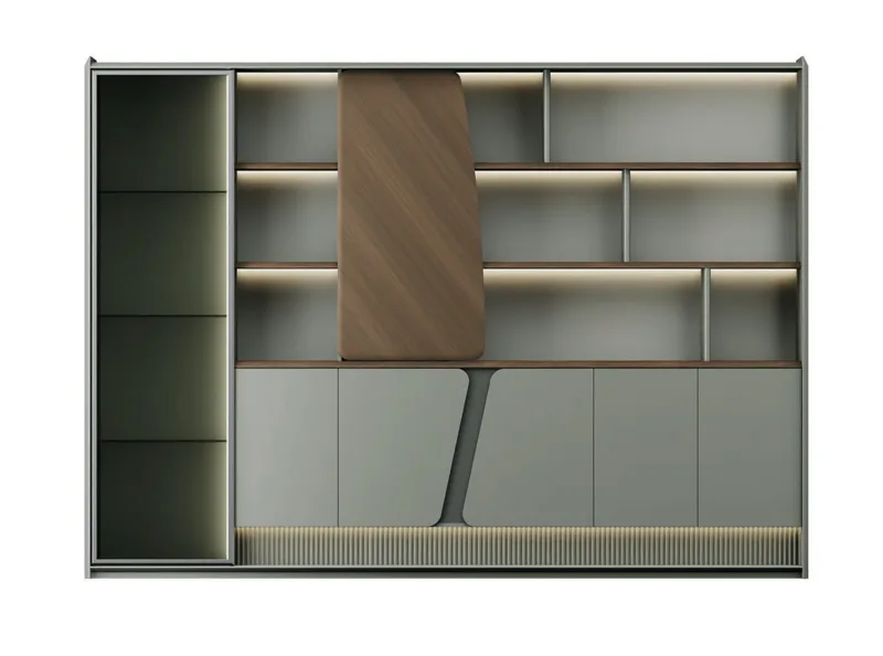 Bookcase - Herringbone & Titanium
