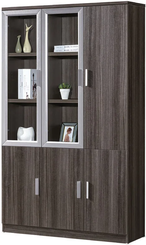 Three-door Bookcase (Universal Left/Right Wood Doors)